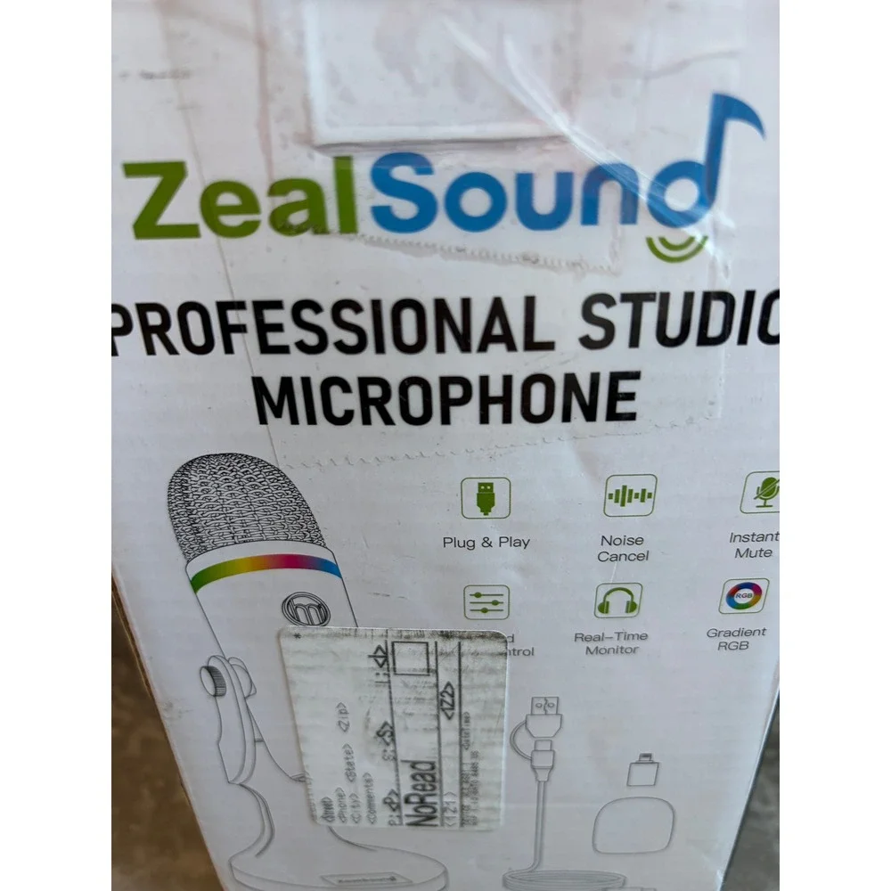 ZealSound K66 PRO Professional Studio USB Microphone Gradient RGB Stand Cables